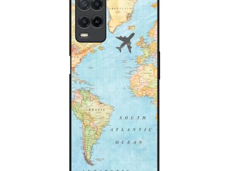 Travel Map Glass Case for Realme 8 on Sale