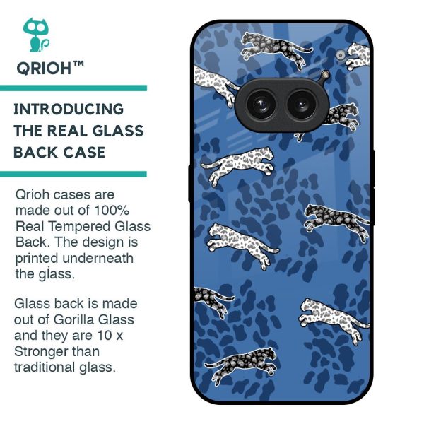 Blue Cheetah Glass Case for Nothing Phone 2a 5G Hot on Sale