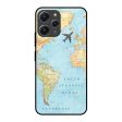 Travel Map Glass Case for Redmi 12 Hot on Sale