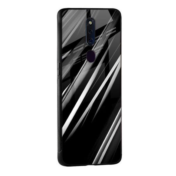 Black & Grey Gradient Glass Case For Oppo F19 Pro Discount