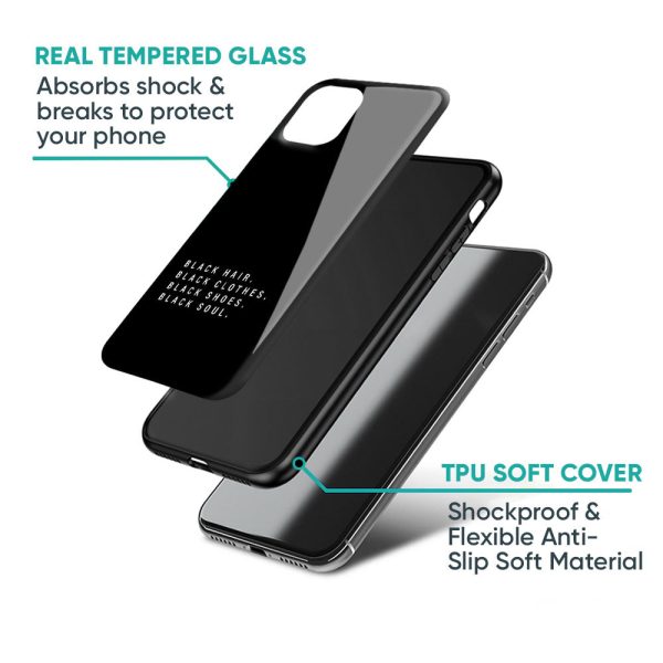 Black Soul Glass Case for Oppo A36 on Sale