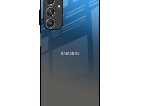 Blue Grey Ombre Glass Case for Samsung Galaxy M34 5G For Sale