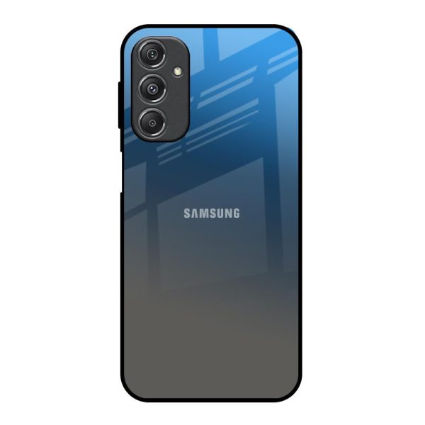 Blue Grey Ombre Glass Case for Samsung Galaxy M34 5G For Sale