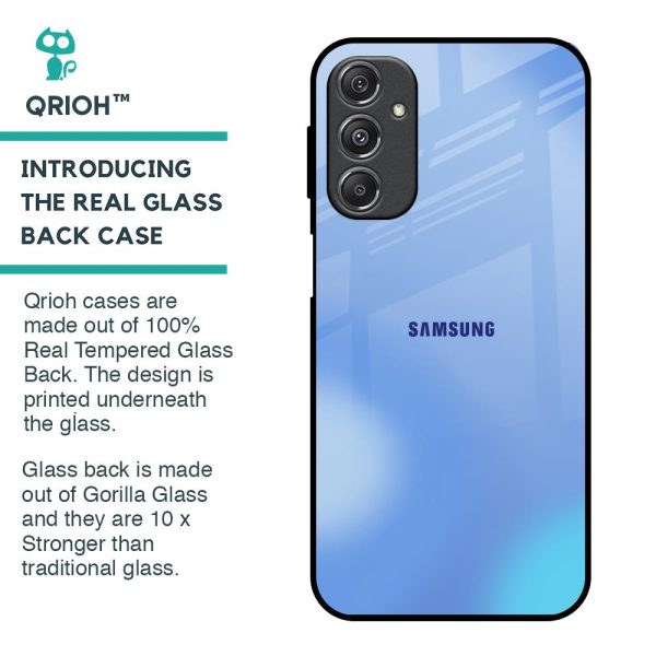 Vibrant Blue Texture Glass Case for Samsung Galaxy M34 5G For Sale