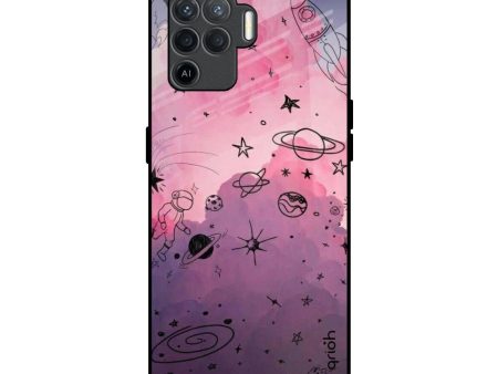 Space Doodles Glass Case for Oppo F19 Pro For Cheap