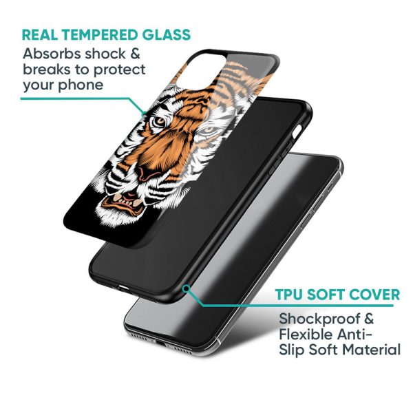 Angry Tiger Glass Case For Samsung Galaxy F34 5G Cheap