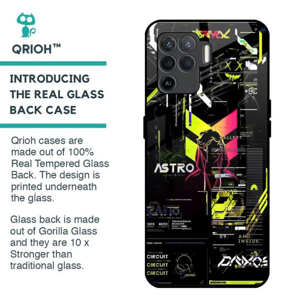 Astro Glitch Glass Case for Oppo F19 Pro on Sale