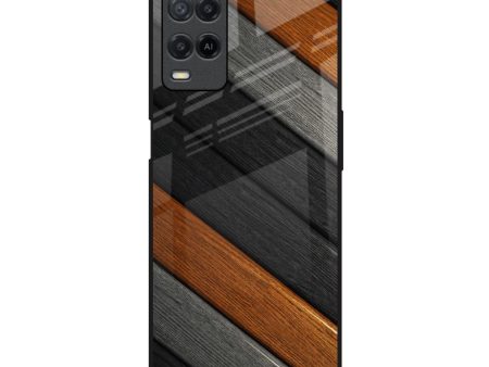 Tri Color Wood Glass Case for Realme 8 Online now