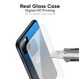 Blue Grey Ombre Glass Case for Motorola Edge 50 Fusion 5G Cheap