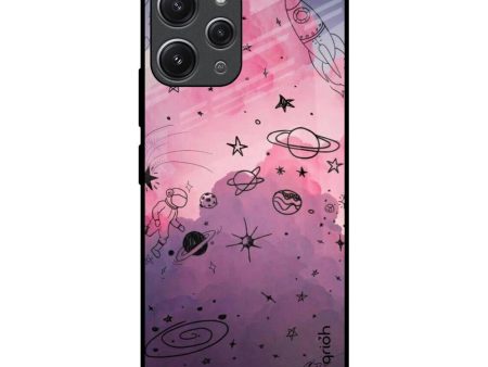 Space Doodles Glass Case for Redmi 12 Supply