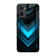 Vertical Blue Arrow Glass Case For Oppo A76 Sale