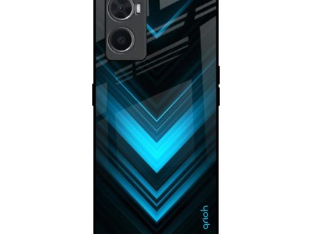 Vertical Blue Arrow Glass Case For Oppo A76 Sale