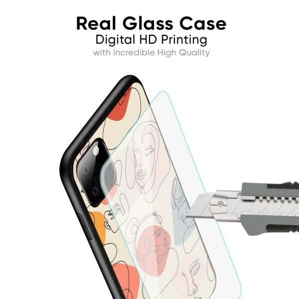 Abstract Faces Glass Case for Redmi 12 Online Hot Sale