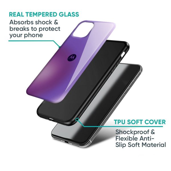 Ultraviolet Gradient Glass Case for Motorola Edge 50 Fusion 5G Online now