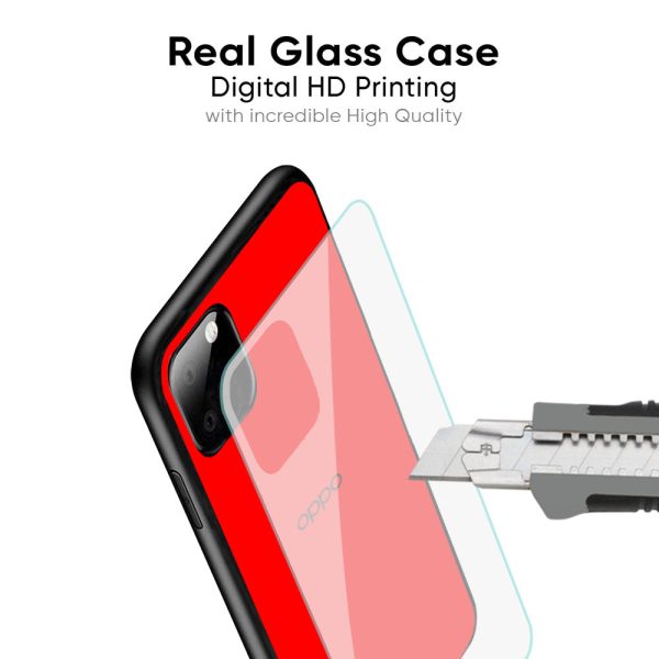 Blood Red Glass Case for Oppo A36 Fashion