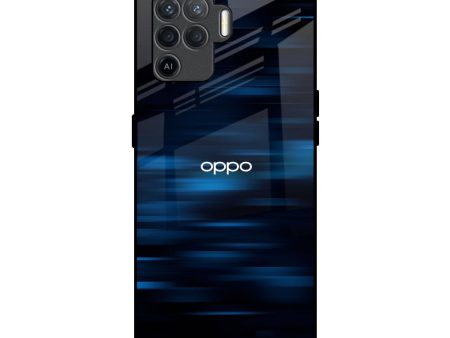 Blue Rough Abstract Glass Case for Oppo F19 Pro Supply