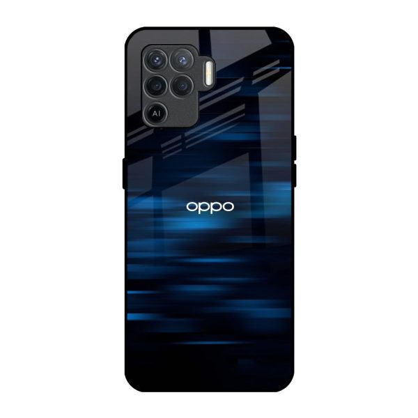 Blue Rough Abstract Glass Case for Oppo F19 Pro Supply