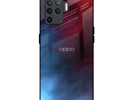 Smokey Watercolor Glass Case for Oppo F19 Pro For Discount