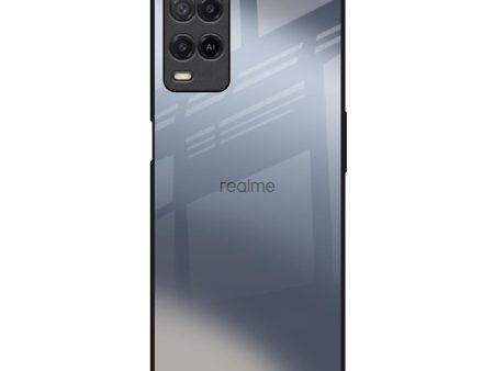 Space Grey Gradient Glass Case for Realme 8 Fashion