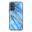 Vibrant Blue Marble Glass Case for Samsung Galaxy F34 5G Discount