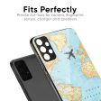 Travel Map Glass Case for Samsung Galaxy F34 5G Online Sale