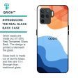 Wavy Color Pattern Glass Case for Oppo F19 Pro Online now