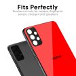 Blood Red Glass Case for Oppo A36 Fashion