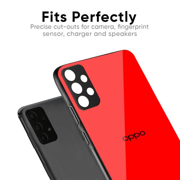 Blood Red Glass Case for Oppo A36 Fashion