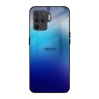 Blue Rhombus Pattern Glass Case for Oppo F19 Pro Fashion