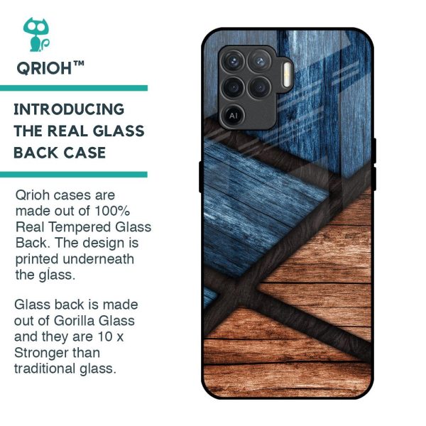 Wooden Tiles Glass Case for Oppo F19 Pro Online