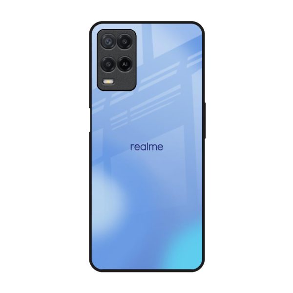 Vibrant Blue Texture Glass Case for Realme 8 Supply