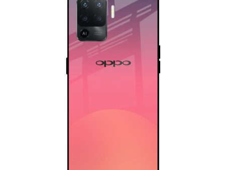 Sunset Orange Glass Case for Oppo F19 Pro Fashion