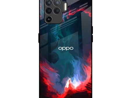 Brush Art Glass Case For Oppo F19 Pro Discount