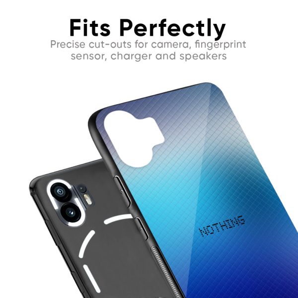 Blue Rhombus Pattern Glass Case for Nothing Phone 2a 5G on Sale