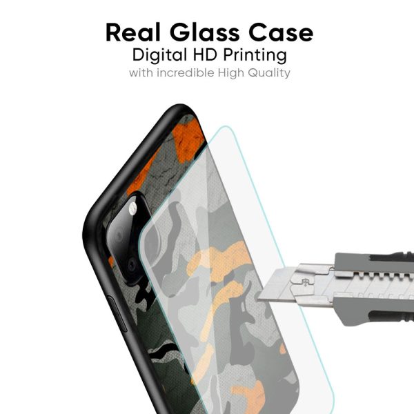 Camouflage Orange Glass Case For Redmi 12 Cheap