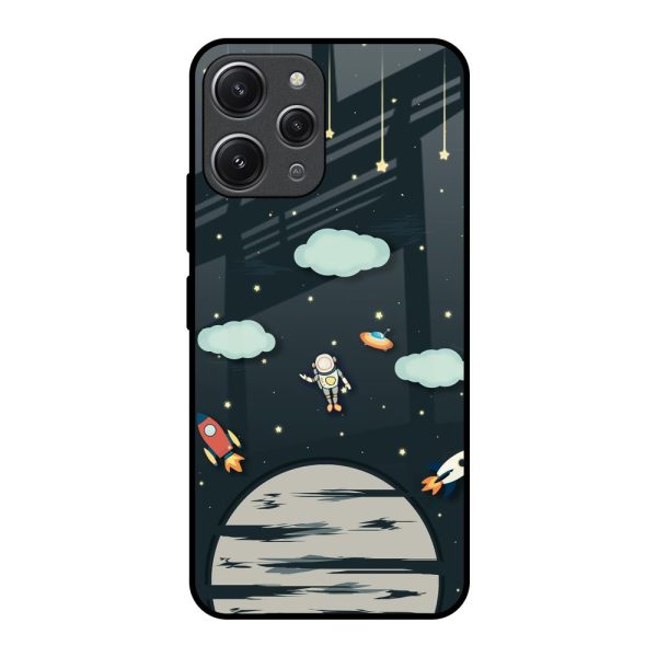 Astronaut Dream Glass Case For Redmi 12 For Discount