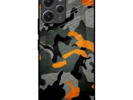 Camouflage Orange Glass Case For Redmi 12 Cheap