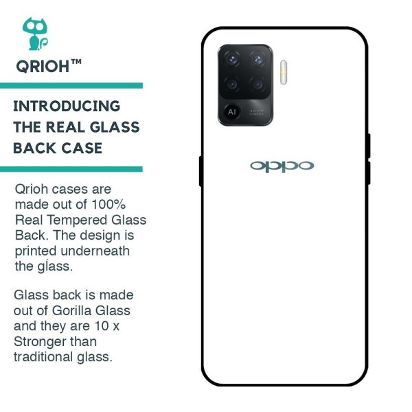 Arctic White Glass Case for Oppo F19 Pro Online now