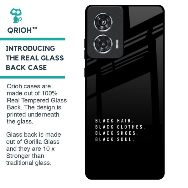 Black Soul Glass Case for Motorola Edge 50 Fusion 5G on Sale