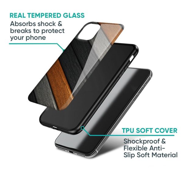 Tri Color Wood Glass Case for Samsung Galaxy M34 5G Online Hot Sale