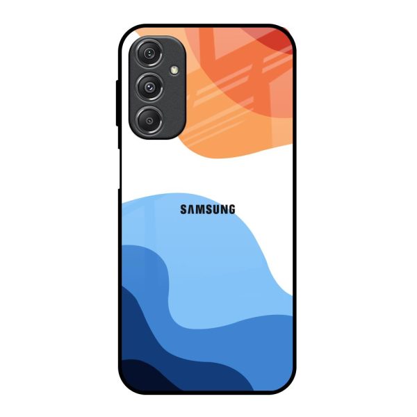 Wavy Color Pattern Glass Case for Samsung Galaxy M34 5G Online