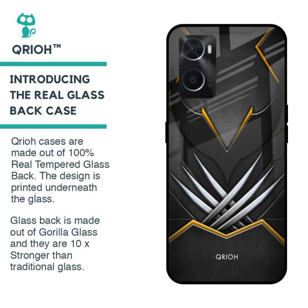 Black Warrior Glass Case for Oppo A36 on Sale