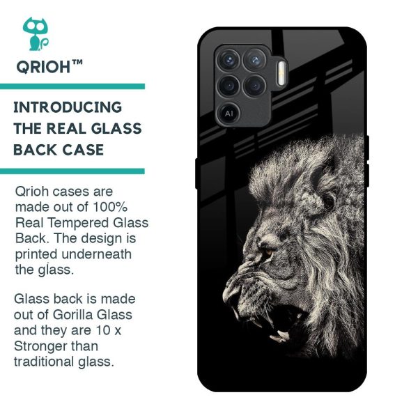 Brave Lion Glass Case for Oppo F19 Pro Cheap