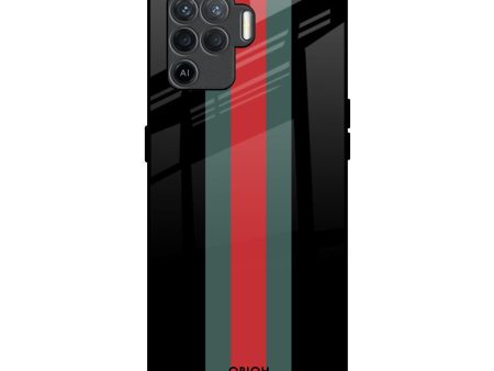 Vertical Stripes Glass Case for Oppo F19 Pro For Cheap