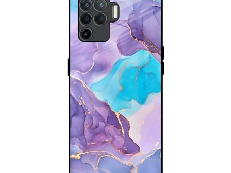 Alcohol ink Marble Glass Case for Oppo F19 Pro on Sale