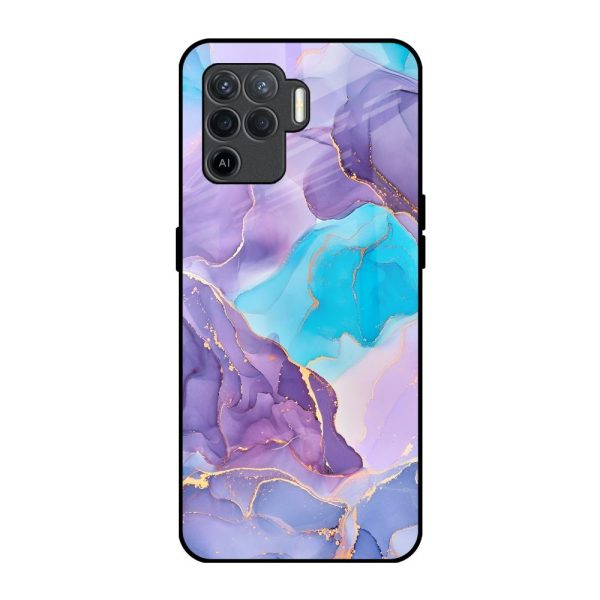 Alcohol ink Marble Glass Case for Oppo F19 Pro on Sale