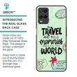 Travel Stamps Glass Case for Realme 8 Sale