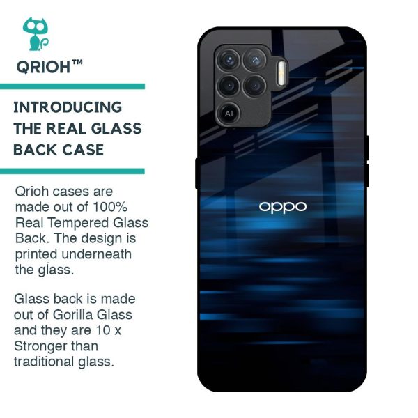 Blue Rough Abstract Glass Case for Oppo F19 Pro Supply