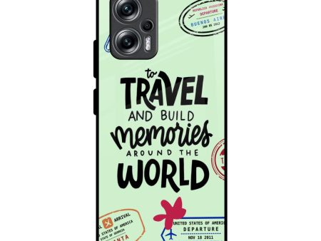 Travel Stamps Glass Case for Redmi K50i 5G For Discount