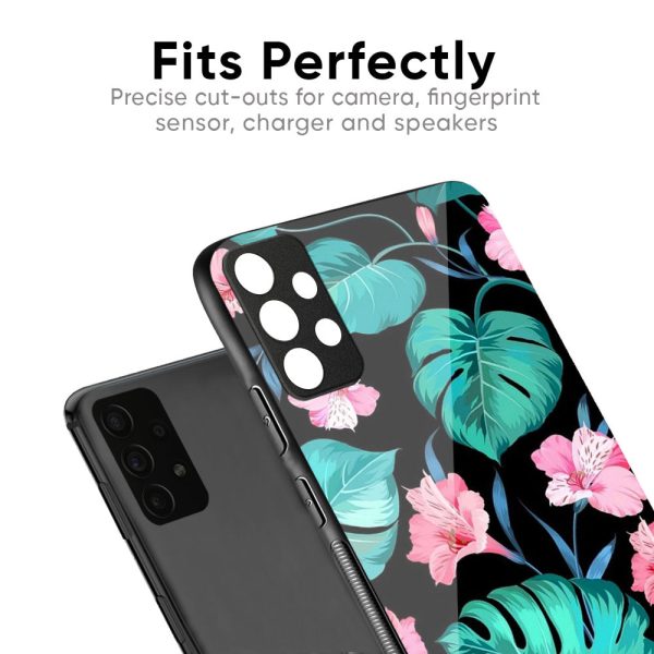 Tropical Leaves & Pink Flowers Glass Case for Redmi K50i 5G Hot on Sale